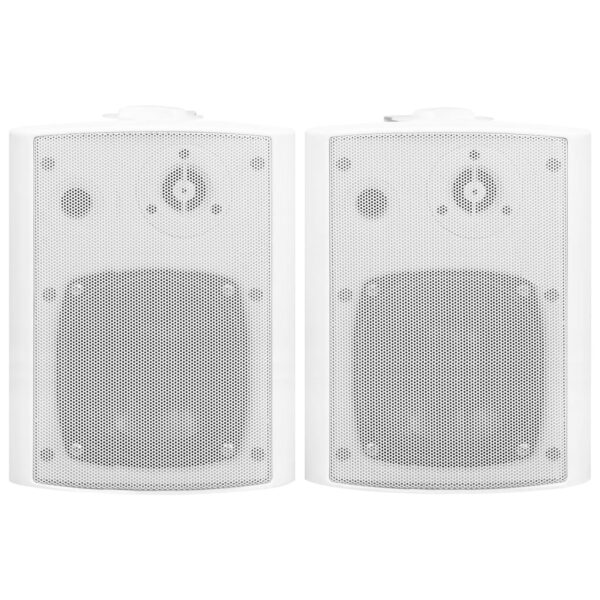 vidaXL Altavoces estéreo de pared 2 uds blanco interior/exterior 100 W